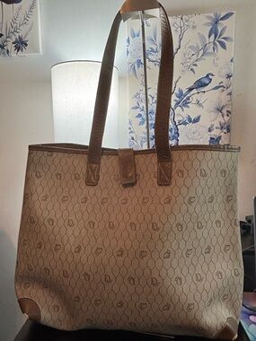 Rare Vintage Christian Dior Honeycomb Canvas Tote Bag – Very Good Condition